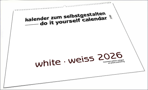 WHITE . WEISS BLANKOKALENDER . DIY . BASTEL . SELBSTGESTALTEN